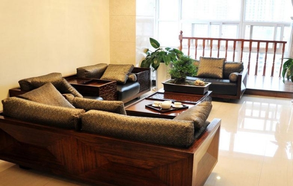 中式木沙发